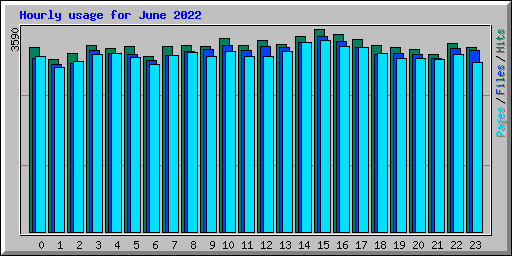 Hourly usage for June 2022
