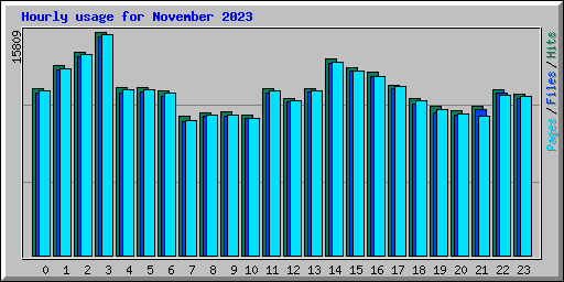 Hourly usage for November 2023